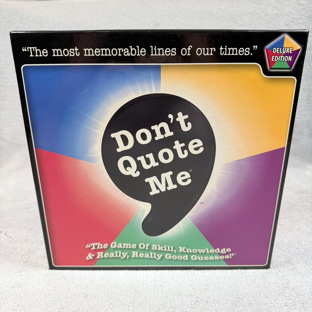 Wiggles Don't Quote Me Deluxe Edition Board Game Trivia Knowledge Family Party